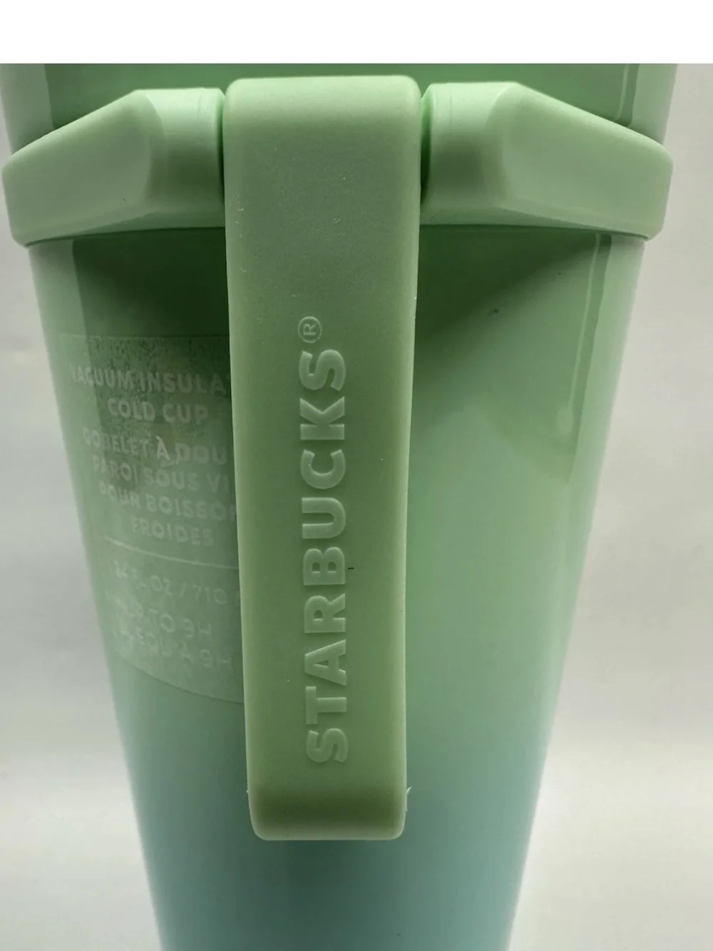 Starbucks Blue Green Gradient 24oz Cold Cup Leakproof Straw Summer 2025 NWT